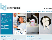 Tablet Screenshot of begleydental.ie